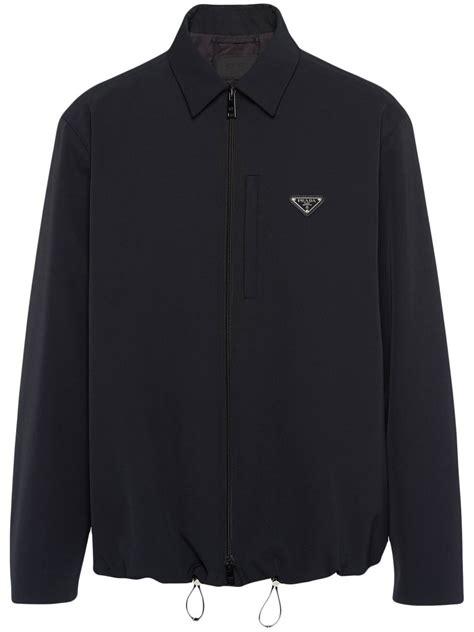 prada shirt man logo|prada zip up shirt.